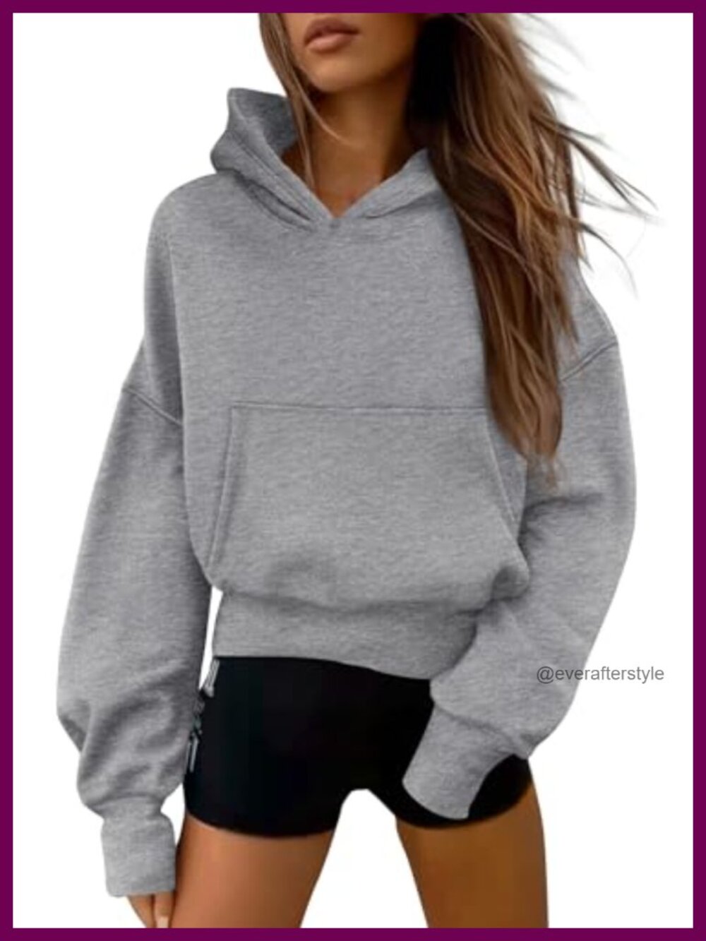 Women Half Zip Cropped Hoodie Sweatshirt Fleece Lined Pullover Long Sleeve